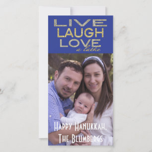Holiday Hanukkah Foto Card "Liebe a Latke" Feiertagskarte