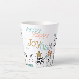 Holiday Happy Joy-oUS Niedliche Weihnachtstiere Milchtasse