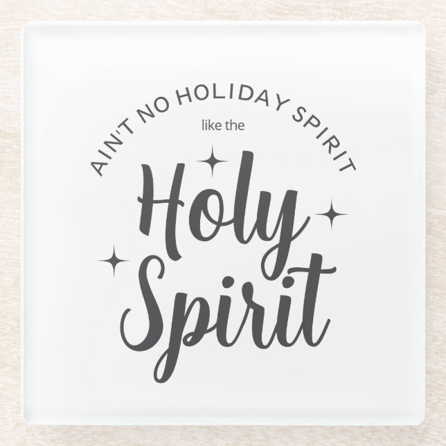 Holiday Heiliger Geist Christliche Weihnachten Glasuntersetzer (Vorderseite)