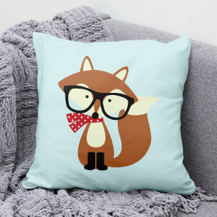 Holiday Hipster Brown Fox Kissen