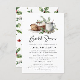 Holiday Holly and Pine Bridal Dusche Einladung