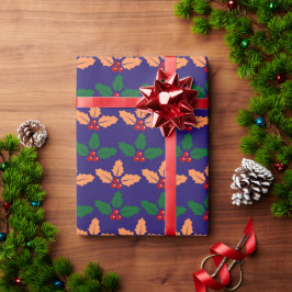 Holiday Holly Berry Wrap: Festliche Weihnachten Geschenkpapier