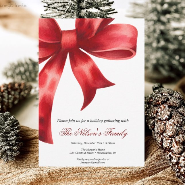 Holiday Holly Christmas Party Feiertagskarte (Von Creator hochgeladen)