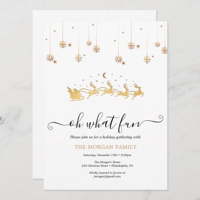 Holiday Holly Christmas Party Feiertagskarte (Vorne/Hinten)