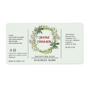 Holiday Holly Kranz einfaches Produktetikett