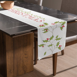 Holiday Holly Table Runner Kurzer Tischläufer
