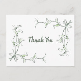 Holiday Holly Thank You Cards Postkarte