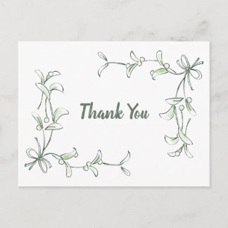 Holiday Holly Thank You Cards Postkarte