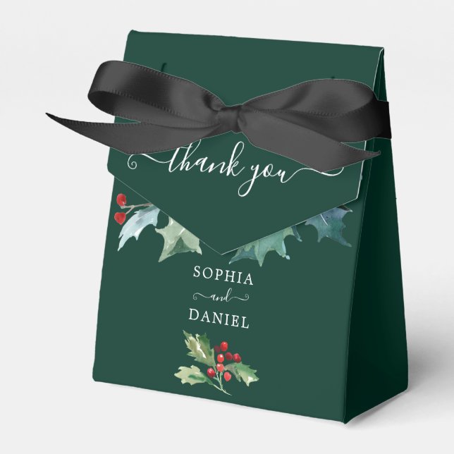 Holiday Holly Wedding Brautparty Fevor Box Geschenkschachtel (Vorderseite)