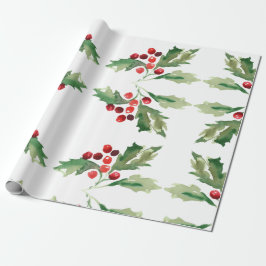 Holiday Holly Weihnachtsgeschenk Wrap Geschenkpapier