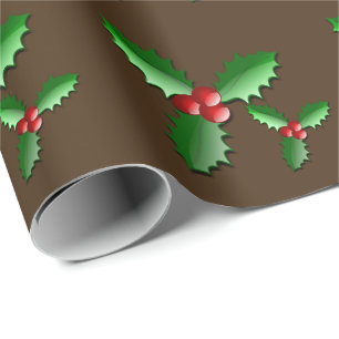 Holiday Holly Wrapping Paper Geschenkpapier