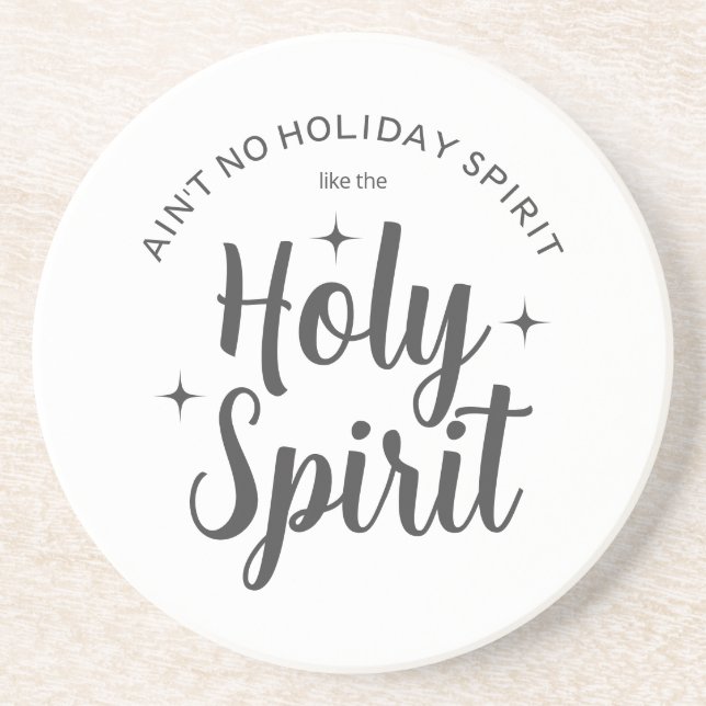 Holiday Holy Spirit Christlich Religiöse Weihnacht Getränkeuntersetzer (Vorne)