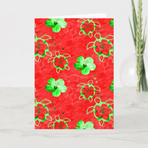 Holiday Honu Turtles Feiertagskarte