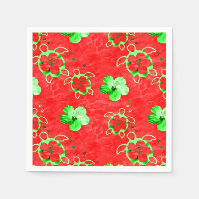 Holiday Honu Turtles Serviette (Vorderseite)