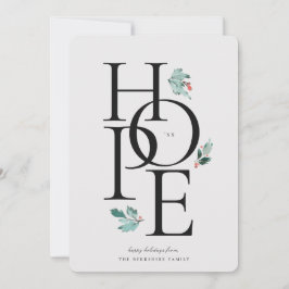 Holiday Hope Modern Botanical Berry Feiertagskarte
