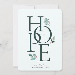 Holiday Hope Modern Botanical Berry Feiertagskarte
