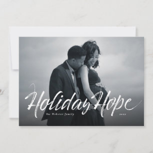 Holiday Hope moderne Drehbuch Foto Weihnachtskarte Feiertagskarte
