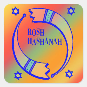 Holiday Horns - Quadratischer Aufkleber