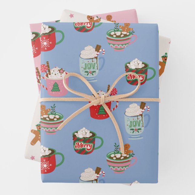 Holiday Hot Coco und Gingerbread Man Cookies Geschenkpapier Set (Beispiel)