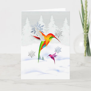 Holiday Hummingbird Weihnachtskarte Feiertagskarte