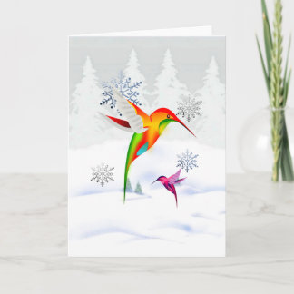 Holiday Hummingbird Weihnachtskarte Feiertagskarte