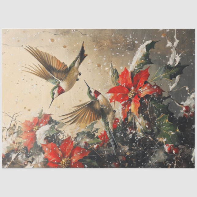 Holiday Hummingbirds Seidenpapier (Vorderseite)