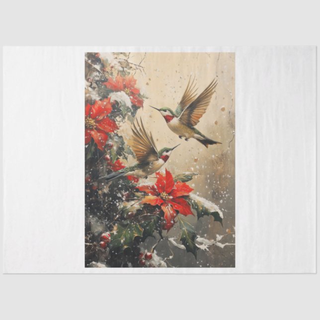 Holiday Hummingbirds Seidenpapier (Vorderseite)