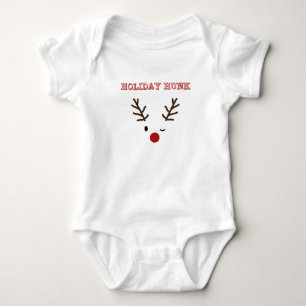 Holiday Hunk Christmas Rentier Baby Bodysuit Strampler
