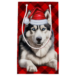 Holiday Husky Dog Red Buffalo Karierte Weihnachten Kleine Geschenktüte