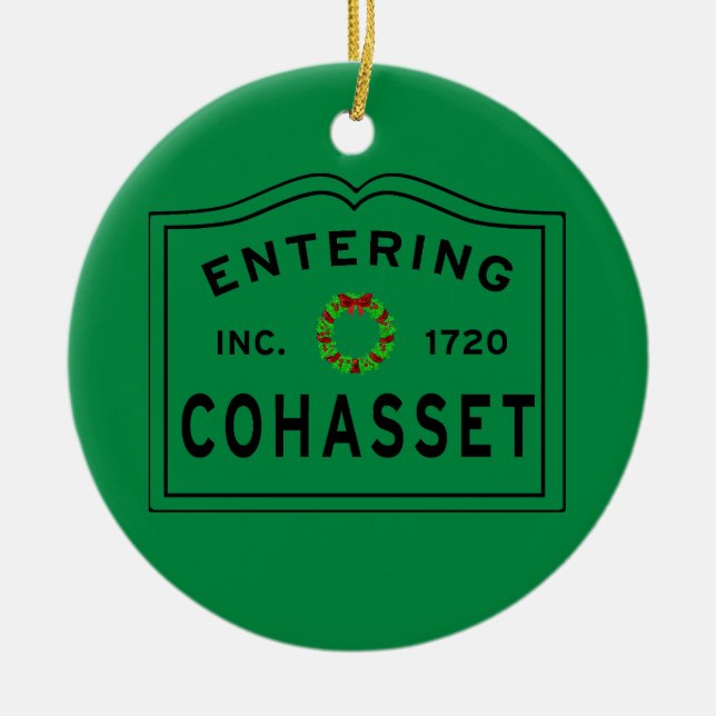 Holiday Incoming Town of Cohasset MA Keramik Ornament (Vorne)