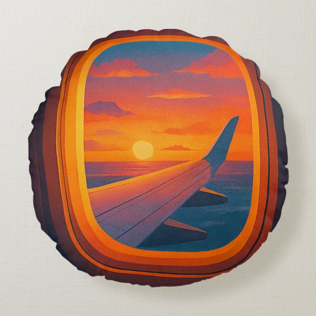 Holiday is rundes kissen (Vorderseite)