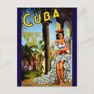 Holiday Isle of Tropics Cuba Vintage Travel Postkarte