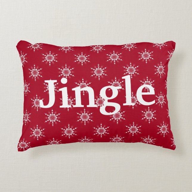 Holiday Jingle Country Pattern Weihnachten Dekokissen (Vorderseite)