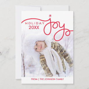 Holiday Joto Foto Cards - Red Feiertagskarte