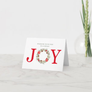 Holiday Joy Employee oder Co-Worker-Wertschätzung Karte