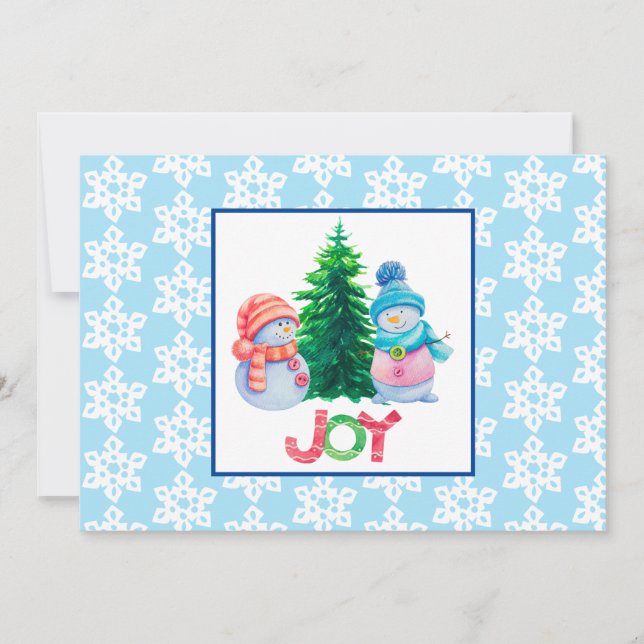 Holiday Joy Flat Holiday Card Feiertagskarte (Vorderseite)