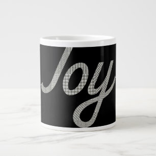 Holiday Joy Hahnentrittmuster Muster auf schwarz Jumbo-Tasse