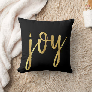 Holiday Joy Klassisches Gold-Marker-Script auf s Kissen