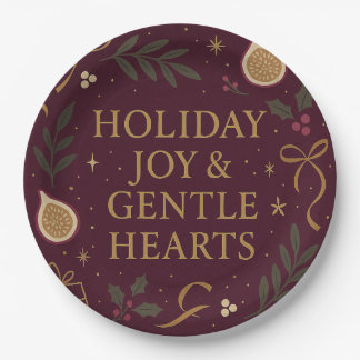 Holiday Joy Paper Plate Pappteller