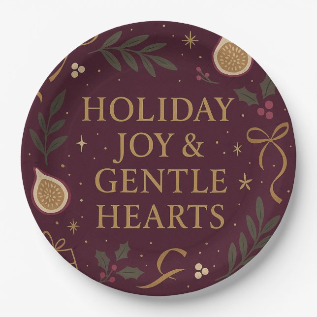 Holiday Joy Paper Plate Pappteller (Vorderseite)