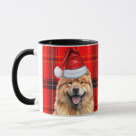 Holiday Kariert Chow Chow Weihnachten Weihnachtsma Tasse
