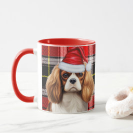Holiday Kariert King Charles Spaniel Weihnachtshun Tasse