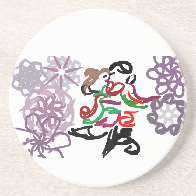 Holiday Kiss  Getränkeuntersetzer (Vorne)