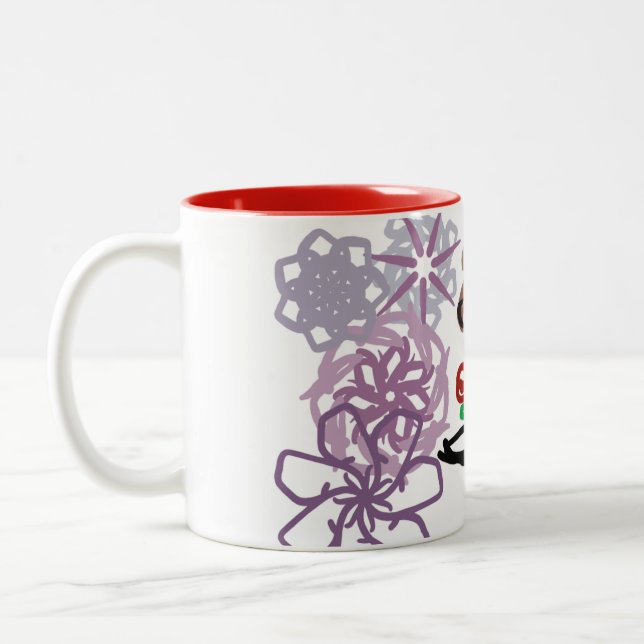 Holiday Kiss  Zweifarbige Tasse (Links)