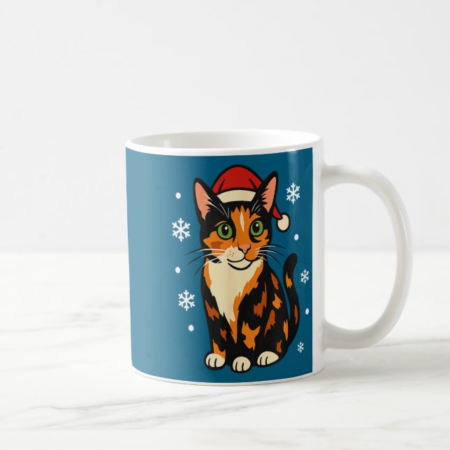 Holiday Kitten Cute Christmas Cat Design Uni  Kaffeetasse (Rechts)