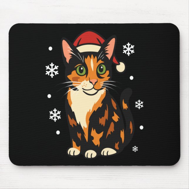 Holiday Kitten Cute Christmas Cat Design Uni Long  Mousepad (Vorne)