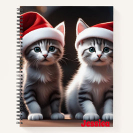 Holiday Kitten Spiral Notebook Notizbuch