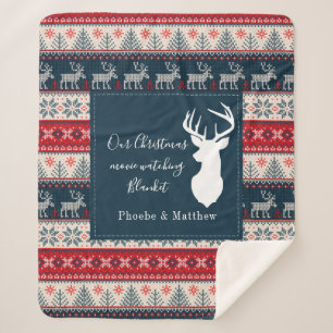 Holiday Knittern Muster Weihnachten Personalisiert Sherpadecke