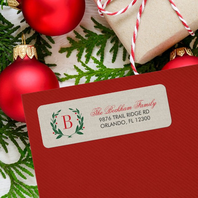 Holiday Laurel Wreath Monogram (Von Creator hochgeladen)