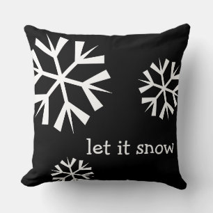 Holiday Let it Schnee Schneeflocke Kissen